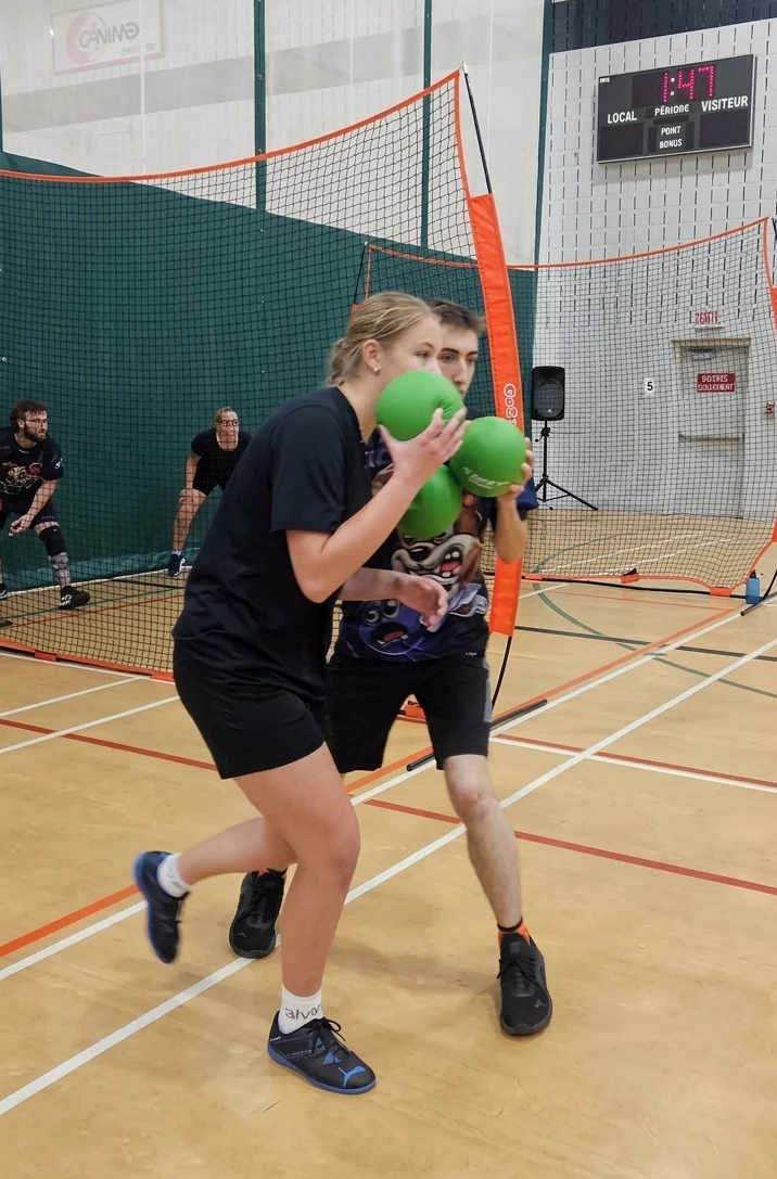 Action en tournoi avec Les Bulldodges
