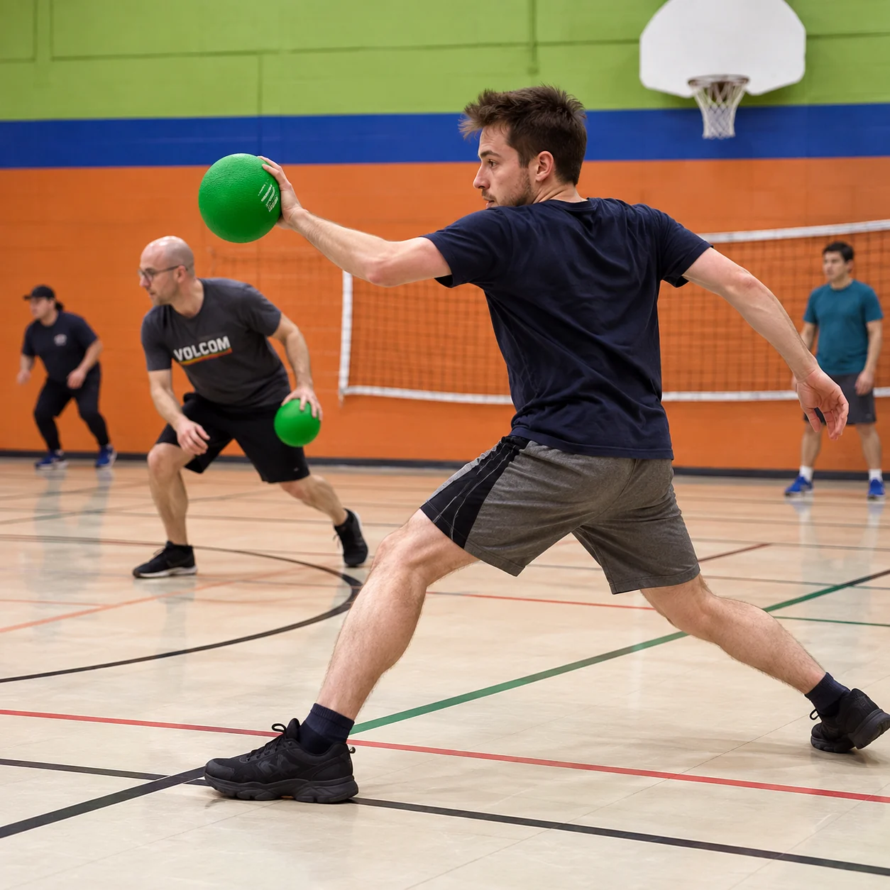 Joueur en pleine action pendant une soirée régulière