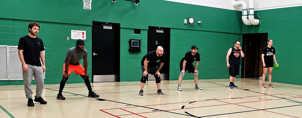 Vue d’ensemble d’une soirée régulière de dodgeball